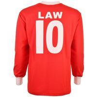 Manchester United 1963 FA Cup Dennis Law 10 Retro Football Shirt