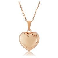 Mark Milton 9ct Rose Gold Small Puffed Heart Pendant Necklace