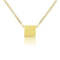 Mark Milton 9ct Yellow Gold Square Slider Pendant Necklace