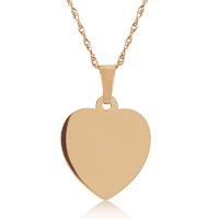 Mark Milton 9ct Rose Gold Engraving Heart Pendant Necklace