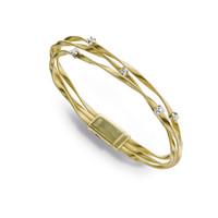 Marco Bicego Marrakech 18ct Yellow Gold 0.25ct Diamond Bangle