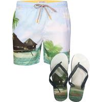 mauna swim shorts with free matching flip flops tokyo laundry