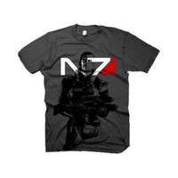 Mass Effect 2 X-ray Shepard Small T-shirt Charcoal (ge1163s)