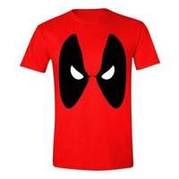 Marvel Comics Men\'s Deadpool Angry Eyes T-shirt Medium Red