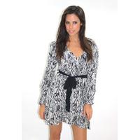 Madam Rage Printed Wrapped Dress