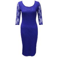 Madam Rage Blue Lace Midi Dress