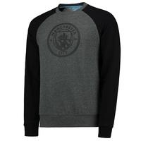Manchester City Classic Raglan Sweatshirt - Grey/Black, Black