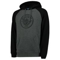 Manchester City Classic OTH Raglan Hoodie - Grey/Black, Black