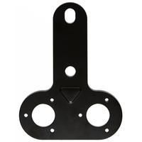 Maypole Double Socket Metal Mounting Plate - Black, Black