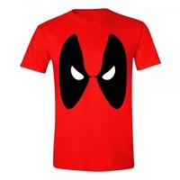 marvel deadpool angry eyes mens large t shirt red