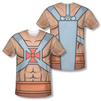 masters of the universe he man costume tee frontback print