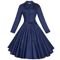 Maggie Tang Women\'s 3/4 Sleeve 50s VTG Retro Rockabilly Hepburn Pinup Full Circle Swing Cos Party Dress 585