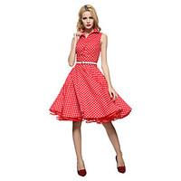 Maggie Tang Women\'s 50s VTG Retro Polka Dots Rockabilly Hepburn Pinup Cos Party Swing Dress 530