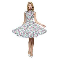 maggie tang womens 50s vtg retro floral rockabilly hepburn pinup cos p ...