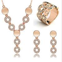 may polly happiness full diamond necklace ring circle crystal earrings ...
