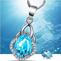 may polly sapphire crystal pendant necklace