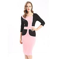 Maxlindy Women\'s Going out Casual/Daily Work Vintage Bodycon Dress