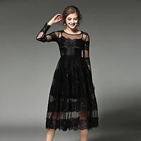 maxlindy womens lace going out party holiday vintage street chic midi  ...