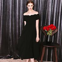 masked queen womens off the shoulder formal simple little black dresss ...