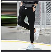 male sports pants men long pants spring thin section cotton casual str ...