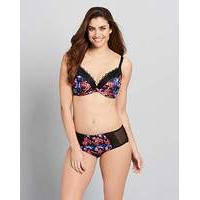 Maxine Dark Floral Print Plunge Bra