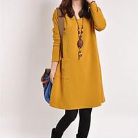 Maternity Fashion Solid Color Loose Dress