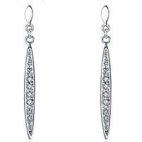 May Polly Europe and the United States fashion needle shaped needle crystal earrings