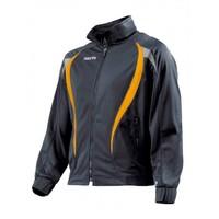 macron malik tracksuit jacket black orange