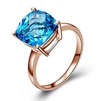 May Polly Natural Color Gemstone micro zircon fashion ring