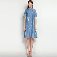 mary yanyu going out casualdaily beach simple chinoiserie a line dress ...