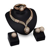 May Polly The new European jewelry exaggerated Necklace Earrings Ring Bracelet Set