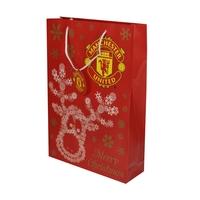 manchester united xmas paper gift bag