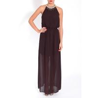 Maxi Dress With Jewel Necklace