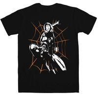 marvel comics t shirt ultimate spider man shooting