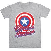 marvel comics t shirt captain america distressed shield