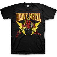marvel t shirt iron man likes heavy metal
