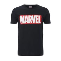 marvel comics mens core logo t shirt black m