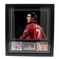 manchester united fc cantona signed framed print