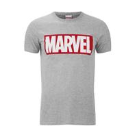 Marvel Comics Men\'s Core Logo T-Shirt - Sports Grey - L