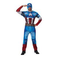 Marvel Avengers Men\'s Captain America Fancy Dress - XL