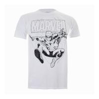 Marvel Spiderman Lines Men\'s T-Shirt - White - XXL