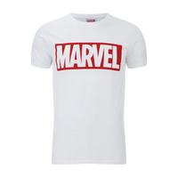 marvel comics mens core logo t shirt white s