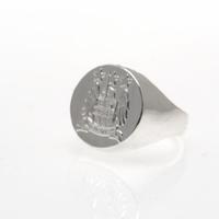 Manchester City F.C. Silver Plated Crest Ring Large EC