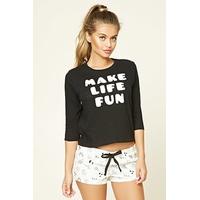 Make Life Fun Graphic Pyjama Set