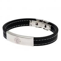 Manchester United F.C. Stitched Silicone Bracelet BK