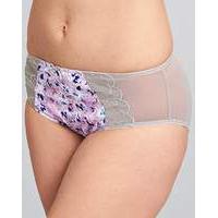 Maxine Pansy Print Mid Rise Briefs