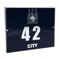 Manchester City F.C. Metal Door Plaque