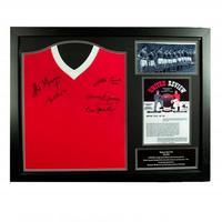 manchester united fc 1958 busby babes signed shirt framed