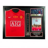 manchester united fc giggs signed shirt medal framed