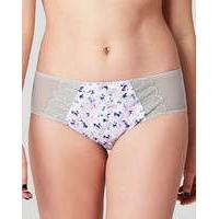 Maxine Pansy Print Mid Rise Briefs